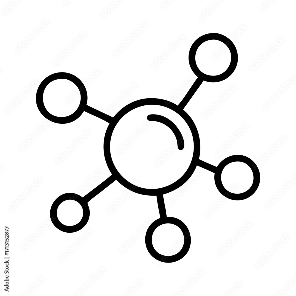 Poster molecule structure icon vector illustration representing science chemistry and atom model design con