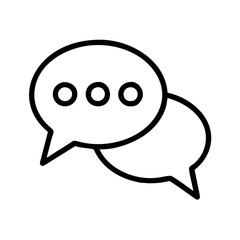 Communication speech bubble icon vector illustration for chat message and conversation design concept