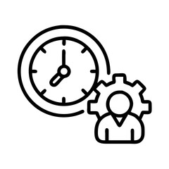 Time management productivity efficiency icon vector illustration design for business project