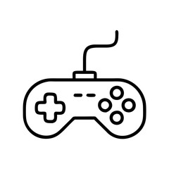 Vector illustration of a classic wired video game controller for console and pc gaming fun