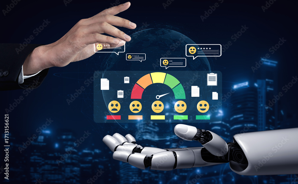 Aufkleber using ai for customer feedback analysis and satisfaction reporting. an ai dashboard for reviewing us