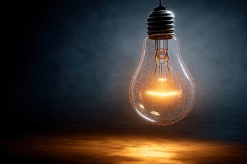 Holographic Light Bulb Glows in Dark Setting