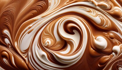 Abstract Coffee Foam Texture Swirling Latte Background Image Ideal For Design Projects Or Digital Prints