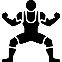 Wrestler Silhouette Icon - 6
