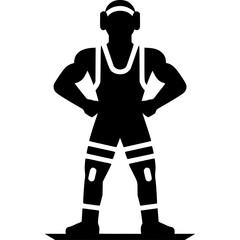 Fototapeta premium Wrestler Silhouette Icon - 5