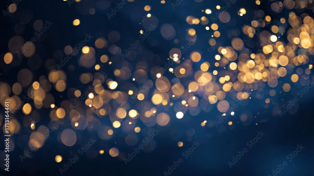 Poster sparkling golden lights shimmer in a beautiful blur, creating a dreamy background filled with enchan
