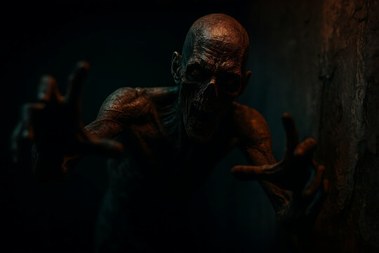 A looming ghoul lurching forward