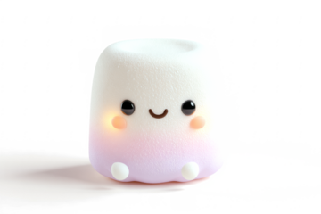 Cute marshmallow-shaped night light with a happy face.