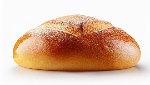 Frisch Gebackenes Brotchen Freigestellt Vor Weissem Hintergrund