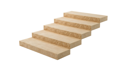 Steps rising diagonally, creating a sense of upward progression Isolated on transparent background, png