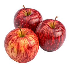 Fresh Red Apples with Glossy Skin and Striking Texture Details