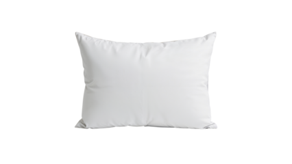 A pristine white pillow is presented, focusing on simplicity. Isolated on transparent background, png