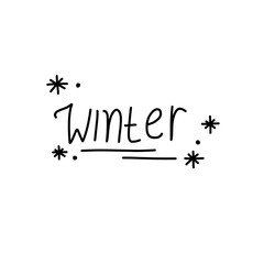 winter lettering 