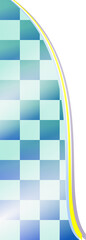 elegant certificate border in checkered pattern with blue and yellow lines