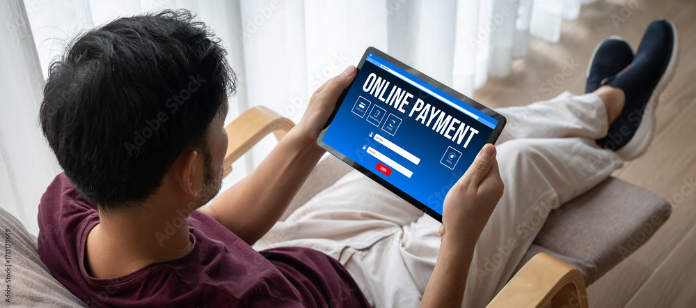 Aufkleber online payment platform for modish money transfer on the internet netowrk