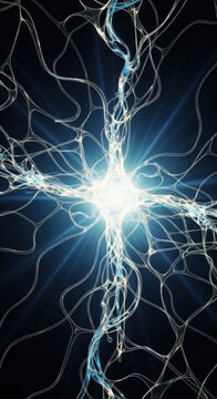 Komplexes neuronales Netzwerk mit Energiezentrum