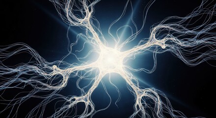 Abstrakte Darstellung eines aktiven Neurons
