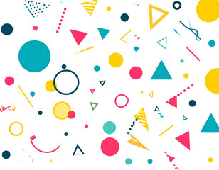 Abstrakte geometrische Formen, transparenter Hintergrund, PNG