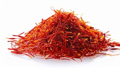 Naklejka premium Dried Saffron Spice Isolated
