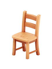 Wooden chair with natural finish and simple design, perfect for dining or casual seating with warm and cozy feel