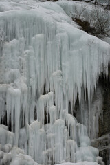 icicles on the edge of the river