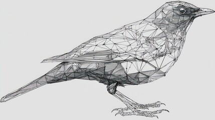 Obraz premium Geometric bird illustration