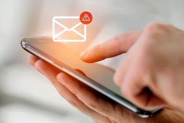 SMS spam fake text message warning alert on phone