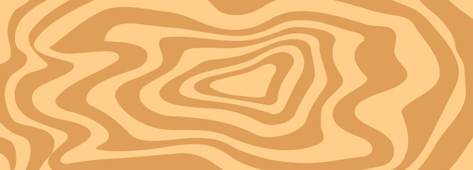 Brown abstract peanut butter drizzle background with organic wavy lines and fluid shapes. Perfect for packaging, textiles, and digital design projects. Stock vector illustration in abstract style.