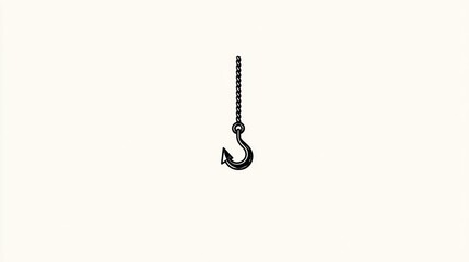 Simple black hook on chain