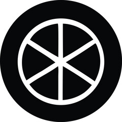 Fototapeta premium Abstract radial spokes symbol geometric design circular emblem modern graphic representation