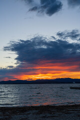 静岡県浜松市舘山寺　舘山寺サンビーチ　9月夕暮れ

