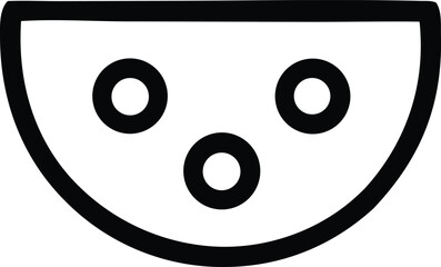 Simple minimalist face icon with three circular eyes expressing surprise or wonder a friendly cartoon emoji symbol