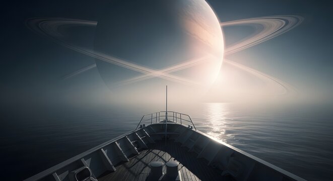 Sailing towards Saturn and its rings a majestic journey through the cosmos