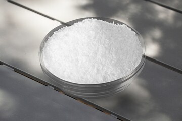 Pile of spices or seasoning on the wooden desk