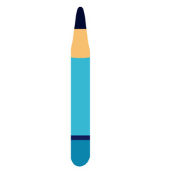Blue pencil with sharp tip, classic writing tool illustration perfect for school or drawing themes.

