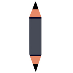 Black pencil with sharp tip, classic writing tool illustration perfect for school or drawing themes.

