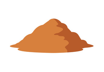 Brown sand dune graphic on a white background with visible shading