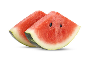 Watermelon slice with seeds isolated on transparent png