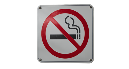 No Smoking Sign on Wall, Prohibition Symbol, Red Circle, Public Area Notice, Indoor Rule, Cigarette Icon, Safety Regulation