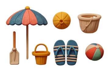 Plasticine Beach Accessories Set