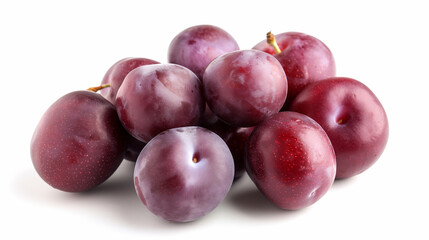 Obraz premium Ameixas sobre Fundo Branco