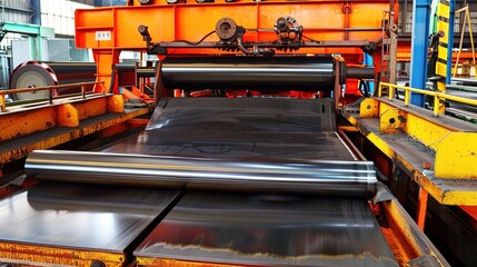 Plate rolling machine with a heavy-duty metallic gray frame and three rotating rollers, used in a metalworking workshop to bend steel, aluminum, or iron plates into curved shapes like cylinders