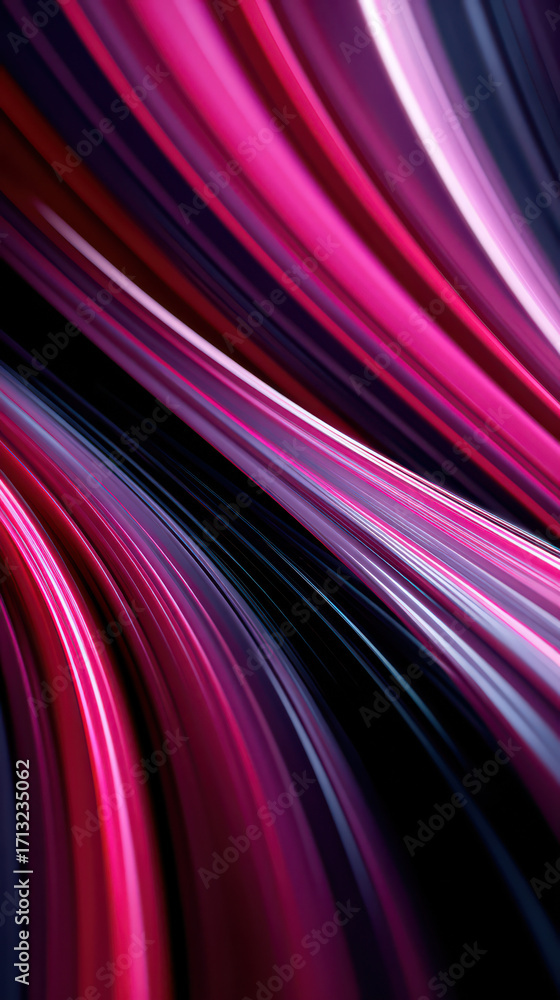 Poster vibrant flowing lines: an abstract and colorful digital artwork showcasing dynamic curves and fluid 