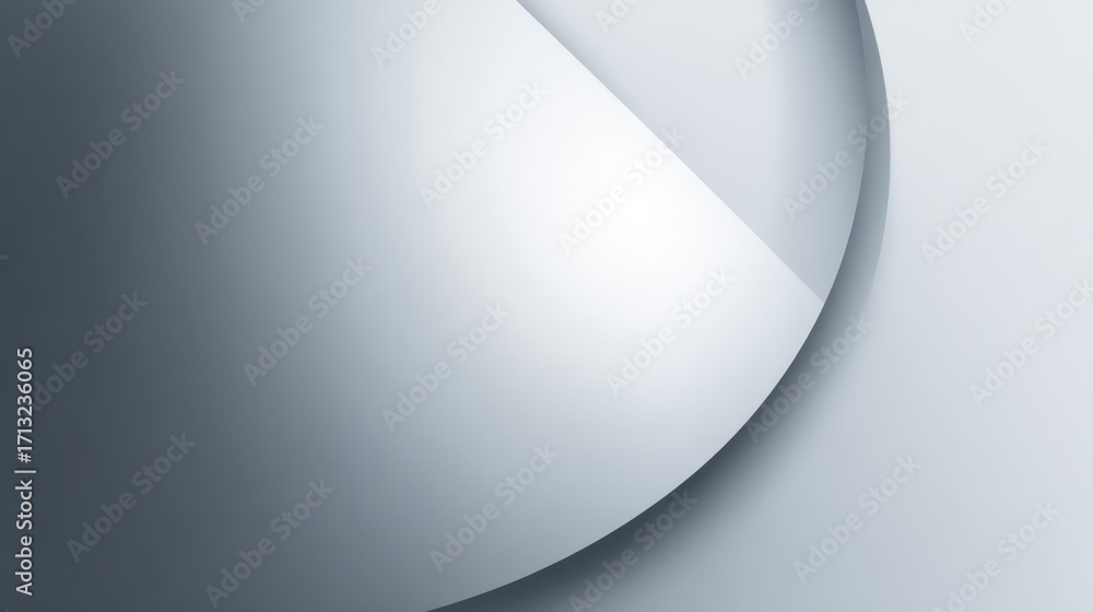 Poster abstract geometric shapes with soft curves and gradient effects in subtle gray tones for modern desi