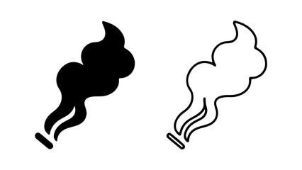 Smoke plume icons black and white design.