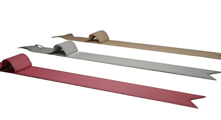 Three Blank Banners in Pink, Gray and Beige Colors, Perfect for Mockups, Presentations, and Designs
