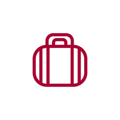 Minimalist Travel Bag Icon Simple Graphic Representation for Luggage and Journey Concepts