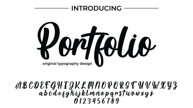 Portfolio - Elegant Script Font for Smooth Handwritten Design and Creative Typography
