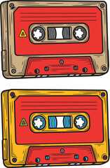 Vintage Cassette Tape Illustrations