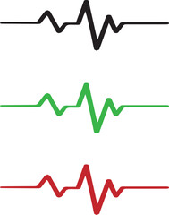 Colorful Heartbeat Line Illustrations